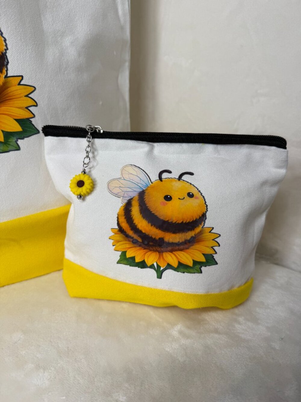 Bee & Sunflower Tote Bag Set with Matching Accessories - Picture 3 of 5